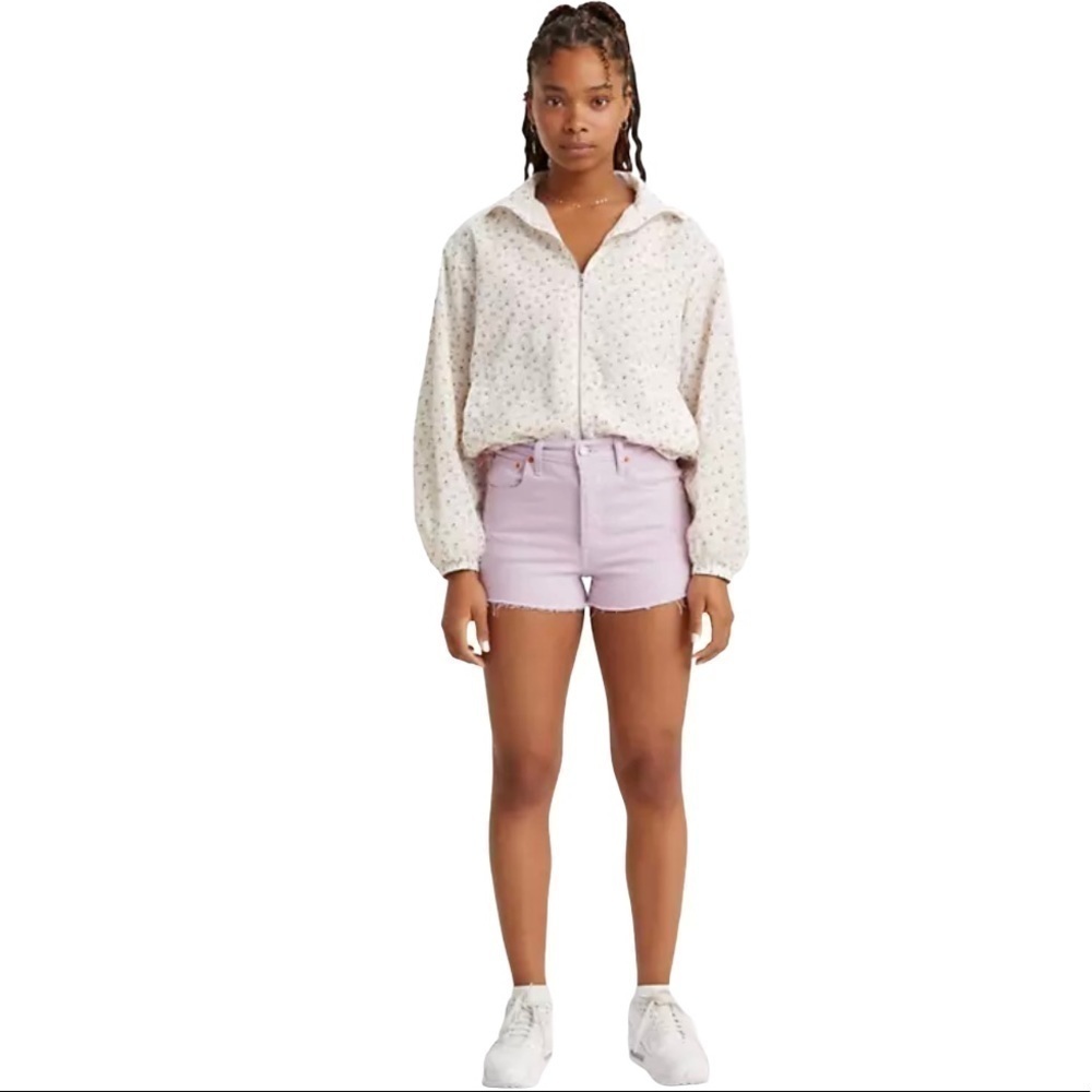 Levi’s Premium Denim Ribcage Lavender Shorts Size 26